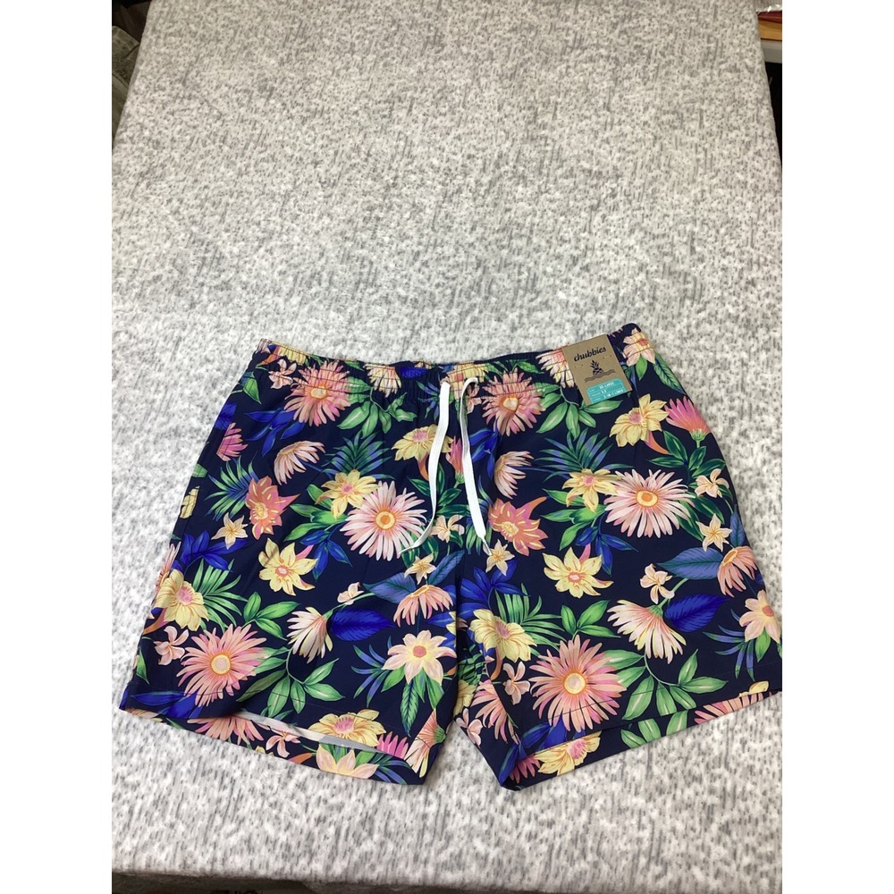 Chubbies The Big Bloomers Swim Trunks Floral 5.5 Inseam Navy XXL 126251-006